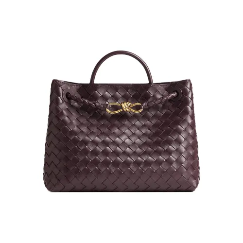Bottega Veneta Andiamo series Овечья кожа Сумка через плечо Женская Темно-бордовый