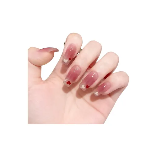 T Z Свежий образ Сердце Румяна False Nail Укороченный Короткий LADDER Розовый Румяна Стойка Coquette