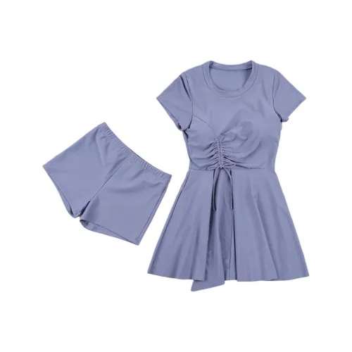 DUOCAI Короткое платье с короткими рукавами женское