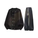 Чёрный + Чёрный с флисовой подкладкой [Улучшенная термическая изоляция]