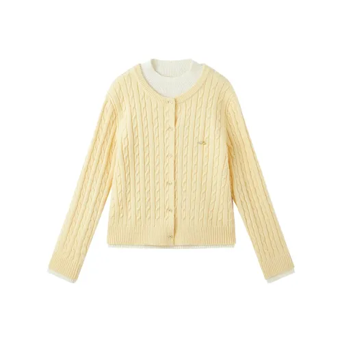 XIANGYING Прозрачный Желтый Женские Свитера
