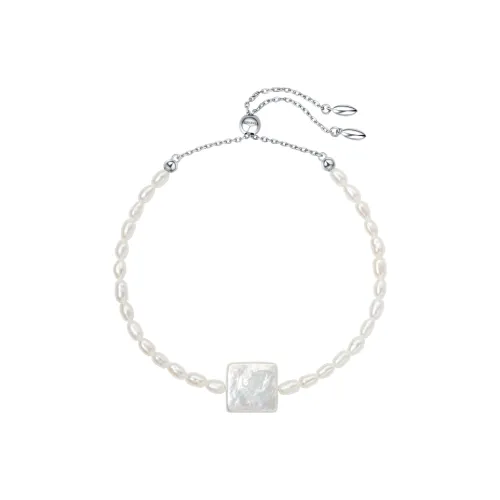 BABYBEI Браслеты из серебра 925 с покрытием 18К белым золотом женские