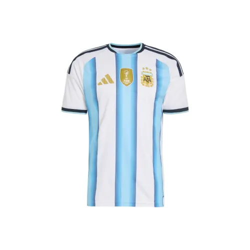 Adidas Белый Ледяной Синий Светло-Синий Мужская Футбольная Джерси