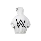 Белый, серый, вереск, флисовая подкладка -- Jiahao Three, с принтом