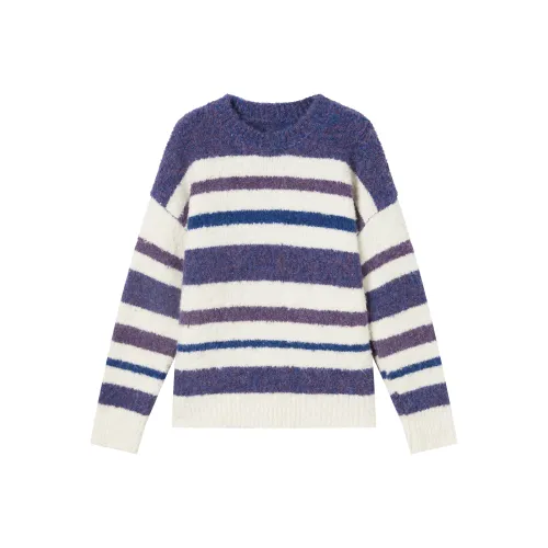 DIALOGUE Синий Фиолетовый Полосы Женские Свитера