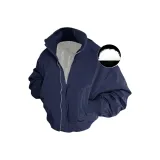 Темно-синий [Пуховая куртка утолщенная и утепленная]