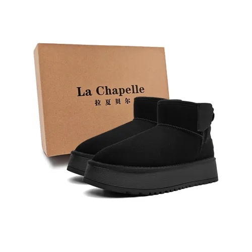 La Chapelle Тонкий Утепленный Ботинок Устойчивый к Износу Короткий Снегоботинок Женские Черный