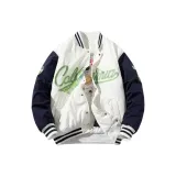 Белый зимний хлопковый пуховик без капюшона