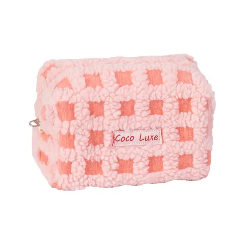 JIABITU Сумка Waffle Knit Шахматная доска Плюшевый Путешественный мешок для хранения косметики