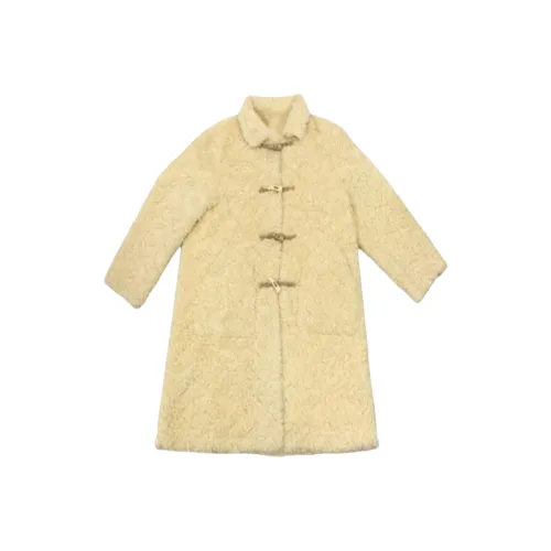 ZEKIKO STUDIO Желтое Женское Пальто