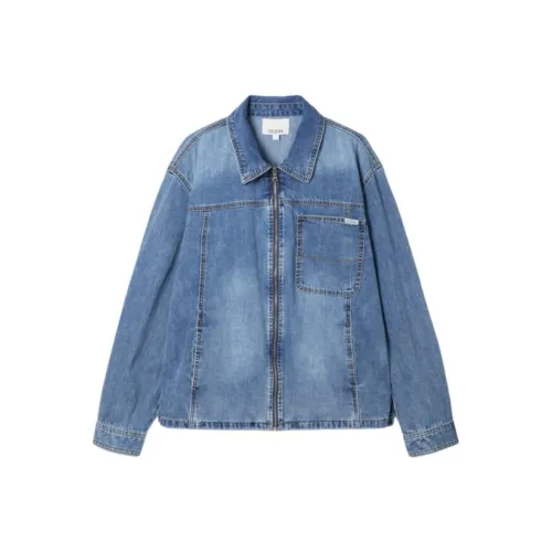 GUESS Blue Men's Denim Jackets GUESS Синий Мужской Джинсовые Куртки