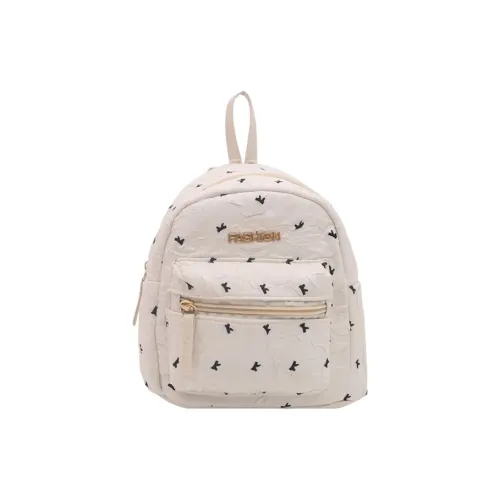 Juju Jimmy Нейлоновый Рюкзак Маленький Белый Розовый