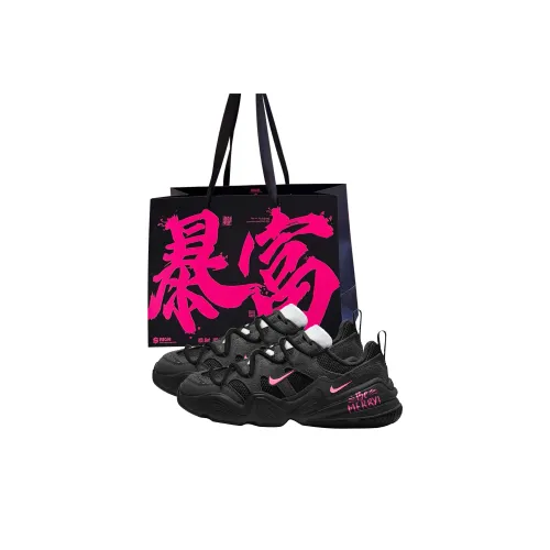 Nike Tech Hera Пудра Тень Взрывной Устойчивый к истиранию Повседневная обувь Женские Черно-розовый