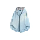 Небесный синий в клетку