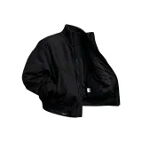 Чёрный утолщённый хлопковый пуховик