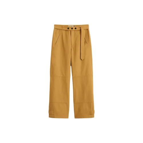 ZARA Collaboration Горчичный цвет Женские Повседневные Брюки