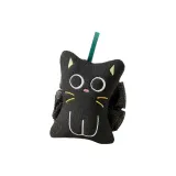 Маленький черный кот, отшелушивающие полотенца для ванной, цветок, распакованный, глаза