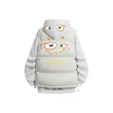 Комплект одежды (Свитшот Sky Blue + Двусторонний Белый Утолщенный Жилет)