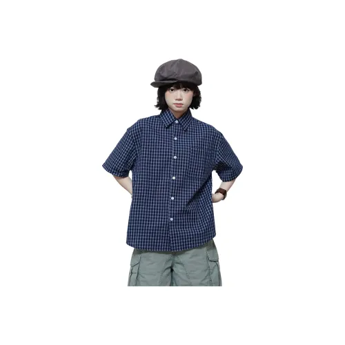 YIWANSHIDUO Королевский синий Унисекс Рубашки