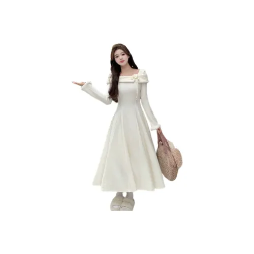 YICHEN Длинное платье с длинными рукавами женское