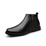 Черные утепленные туфли