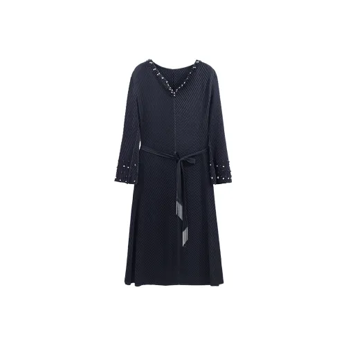 KAIMUSHI Женские Длинные Платья с Длинными Рукавами