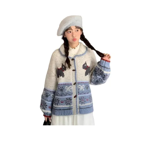 GUOZHEN Синий Женский Трикотаж