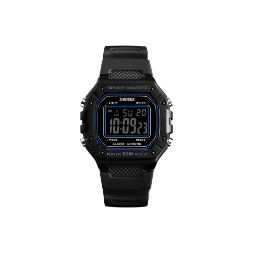 SKMEI Электронный механизм ПУ (полиуретан) Ремешок Мужские часы Черный циферблат