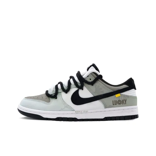 Nike Dunk Lucky Maple Leaf Low Top Скейтборд Кроссовки Unisex Зеленый Черный Белый