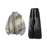 Светло-серые + черные штаны