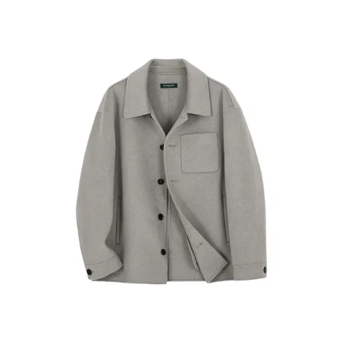 BY CREATIONS Серый Бежевый Мужской Пальто