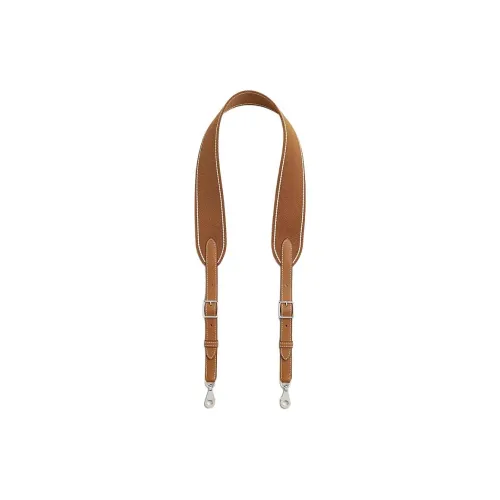 HERMES Wooly Sellier Canvas с Epsom Телячья кожа Сумка Ремень Унисекс Золотой Светло-бежевый