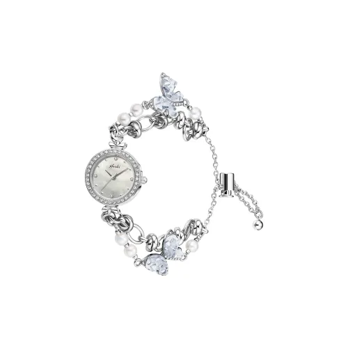 JIFEISHI Кварцевый механизм сплав ремешок женские часы жемчужная раковина цвет циферблат часов