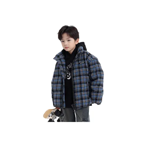 BIG WASP Синяя клетка KIDS Пуховики
