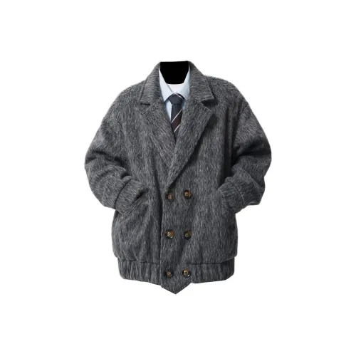 RASHOMONG Темно-серый унисекс пальто