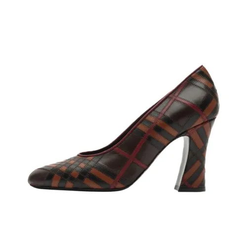 Burberry Грубый каблук Высокие каблуки 9 см Женские Сандаловое дерево