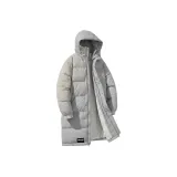 Серый утепленный пуховик