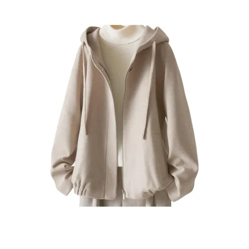 IHIMI Овсяное Женское Короткое Пальто