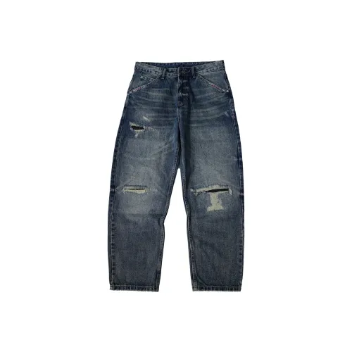 ZHANDASHUAI Blue Unisex Jeans ZHANDASHUAI Синий Унисекс Джинсы
