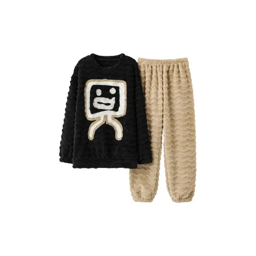 Gongdie Черный мужской комплект пижам