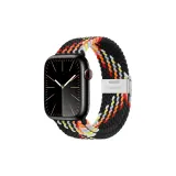 [Серебряная застежка] Z-плетение черный радужный