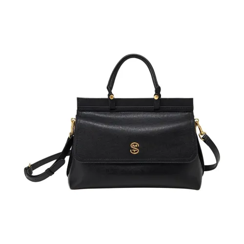 Simedin Коровья кожа Одно плечо Сумка Женская Экрю Глубокий черный Карамельный коричневый