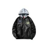 Зимний утеплённый, чёрный [с капюшоном, съемный]