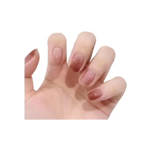 Sweet Pillow House Ледяной Прозрачный Красно-Коричневый False Nail Миндально-Розовый Телесный Glossy