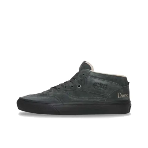 Vans Skate Half CAB Dime Амортизация Износостойкий MID Топ Скейтборд Кроссовки Унисекс Зеленый