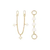 Белый четырехлистный клевер декоративная цепь + удлинительная цепь с камелией