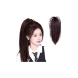 Новый улучшенный большой размер версия [темно-кофейный] водопад полувысокий конский хвост