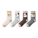 Мультяшные животные, B-4 шт [Шерсть/кашемир, термический]