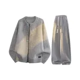 Серый + Светло-серый с флисовой подкладкой K [Улучшенная термическая изоляция]