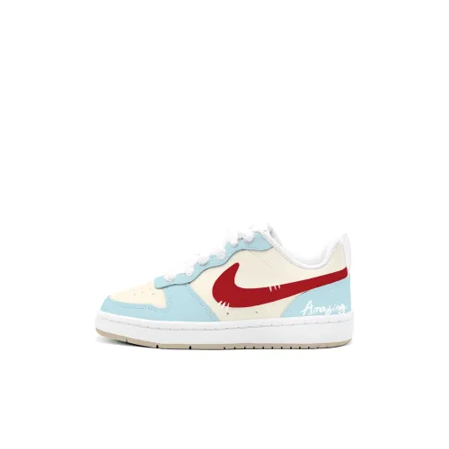 Nike Court Borough Azure AMAZING Противоскользящий Амортизация Устойчивый к истиранию Низкий Топ Скейтборд Кроссовки